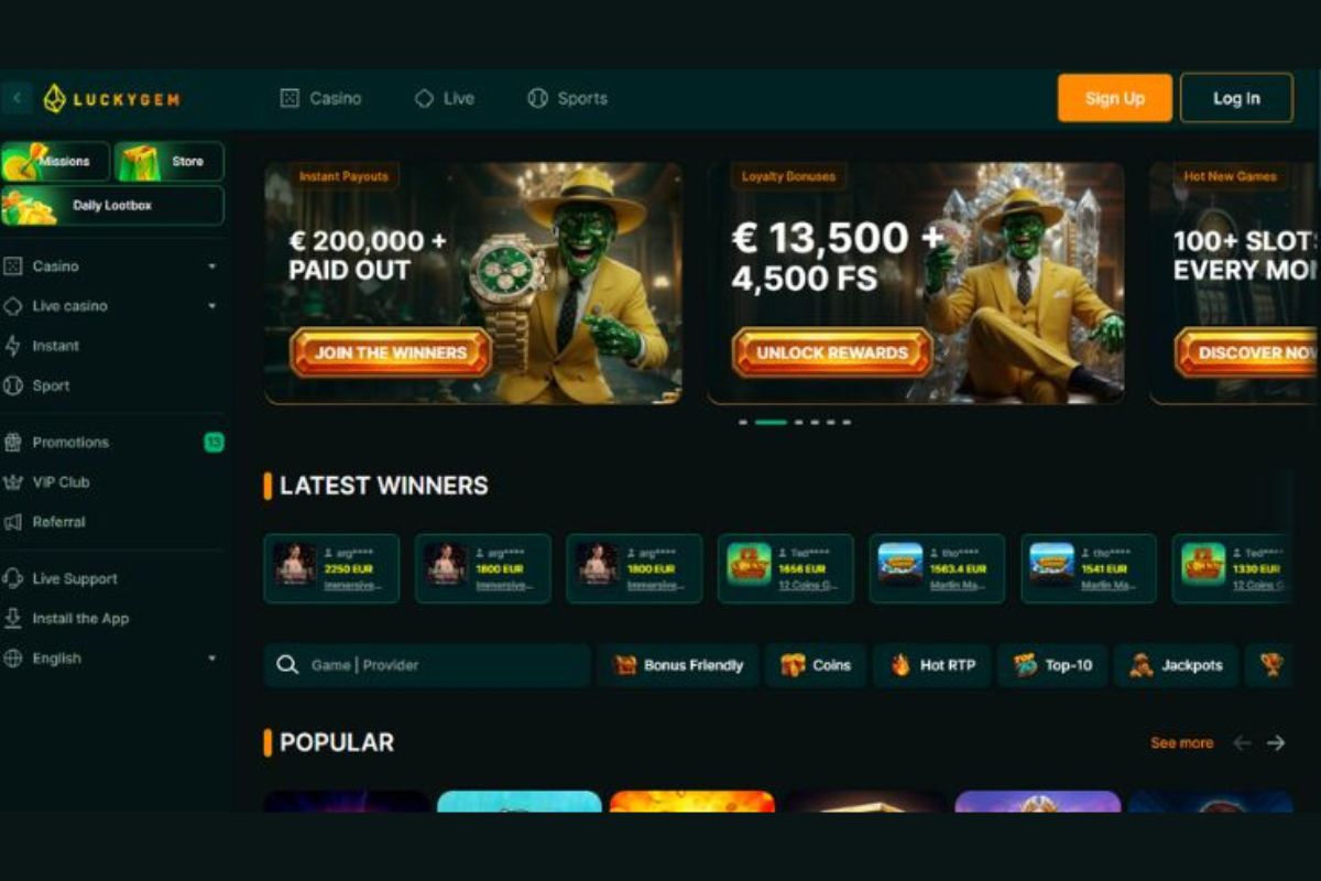 Luckygem Καινουργια online casino